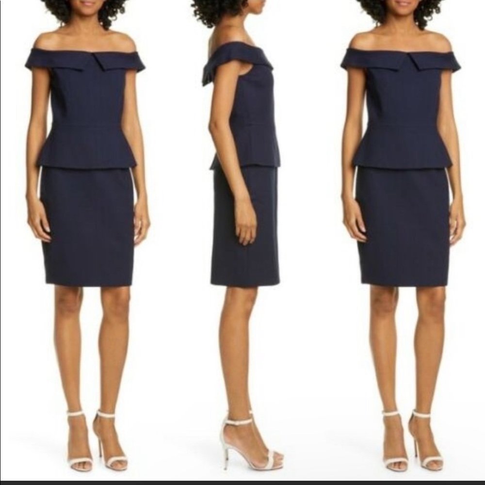 Ted Baker off the shoulder peplum dress 5